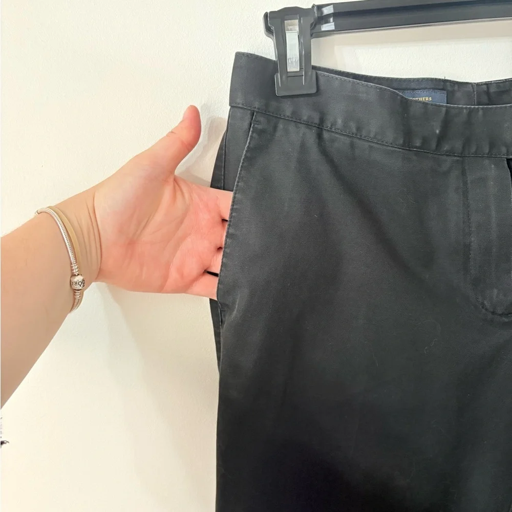 🐈⬛BROOKS BROTHERS Womens 6 Black Stretch Cotton Advantage Chino® Pants Office - Picture 4 of 6